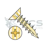 Coarse Thread, Steel Bright Brass