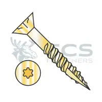 Flat Six-Lobe Ty-17, Stl Zinc Yellow, Partial Thrd