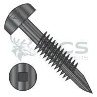 Square Recess, Fine Thrd, Stl Black Ox Part Thrd