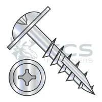 Square-Phillips, Steel Zinc, Partial Thread