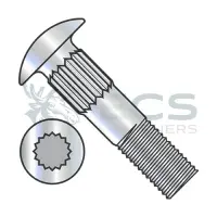 Low Carbon Steel Partial Threaded, Ribbed Neck Carriage Bolt
