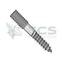 Hanger Bolt Plain Center, 18-8 Stainless Steel