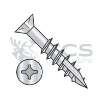 Square-Phillips w/Nibs Stl Zinc, Partial Thrd