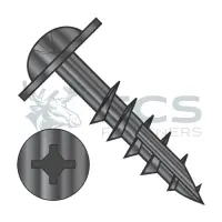 Square/Phillips, Stl Blk Ox Partial Thread