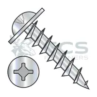 Square-Phillips, Stl Zinc, Full Thread