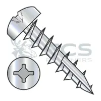 Square-Phillips, Steel Zinc, Full Thread