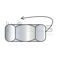 Left-Handed Threaded Hex Nut