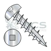 Square Recess, Stl Zinc, Full Thread