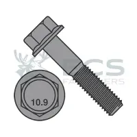 Metric Hex Flange Bolts, DIN 6921 Cl 10.9 Plain