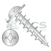 Square/Phillips, Stl Zinc, Full Thread