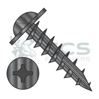 Square/Phillips, Stl Blk Ox Full Thread