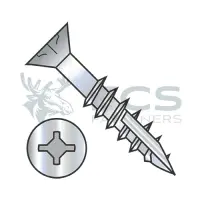 Square-Phillips w/Nibs, Stl Zinc Part Thrd