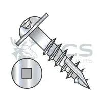 Square Recess, Stl Zinc, Partial Thread