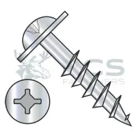 Square-Phillips, Stl Zinc, Partial Thread