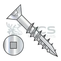 Square Recess (No Nibs), Stl Zinc, Partial Thread