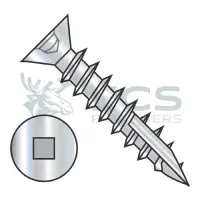 Square Recess (No Nibs), Stl Zinc, Full Thread