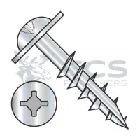 Square/Phillips, Stl Zinc, Partial Thread