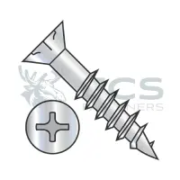 Phillips w/Nibs, Steel Zinc Partial Thread