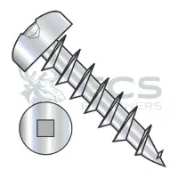 Square Recess, Stl Zinc, Full Thread