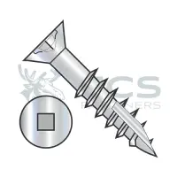 Square Recess, Stl Zinc, Partial Thread