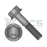 Metric Hex Flange Bolts, DIN 6921 Cl 10.9 Bl Phos